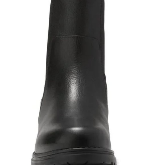 Like New! Cole Haan Waterproof Leather Chelsea Black Boot 8.5 - Picture 6 of 7